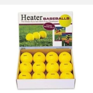 Pitching Machine Dimple Baseballs, Heater Sports Heater 9″